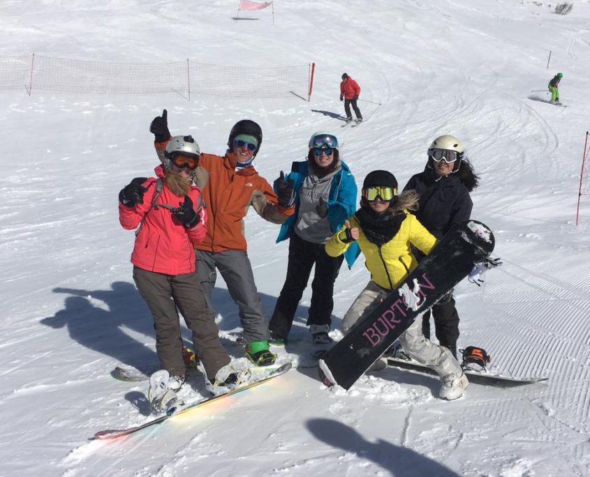 sfeer op skireizen studenten
